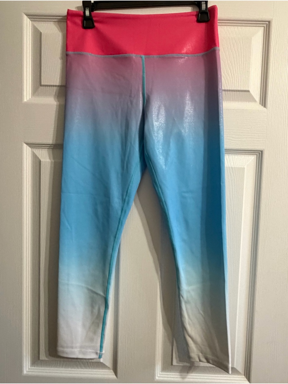 ZYIA Active Shiny Ombré Leggings red Blue